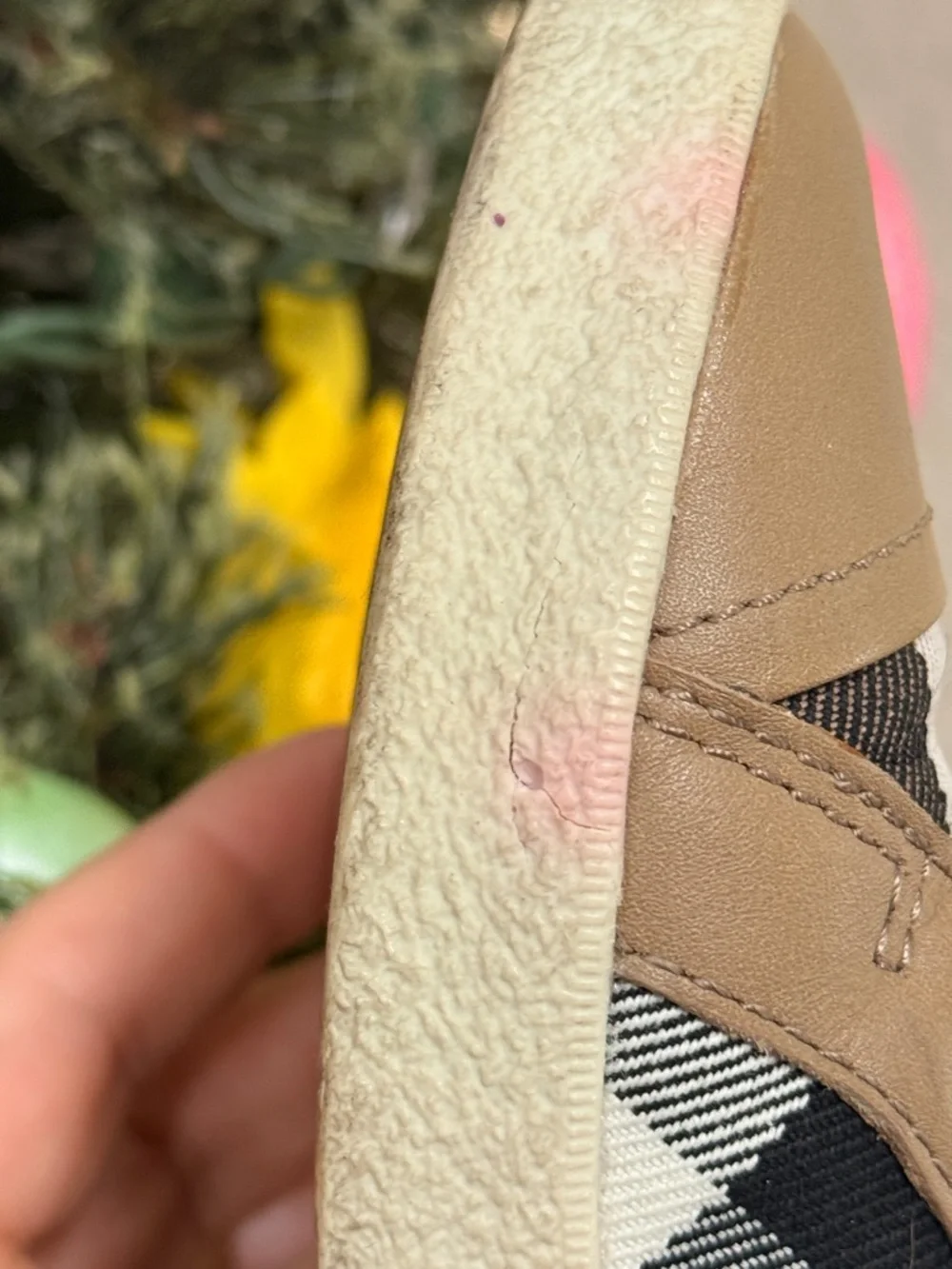 Burberry Tan Plaid Low-Top Sneakers - Picture 8 of 8